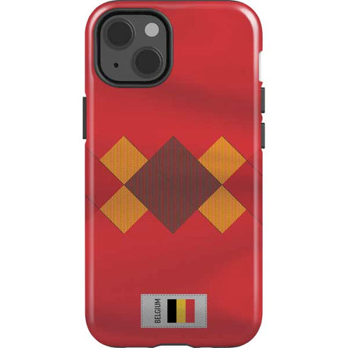 Belgium Soccer Flag iPhone 15 Impact Case